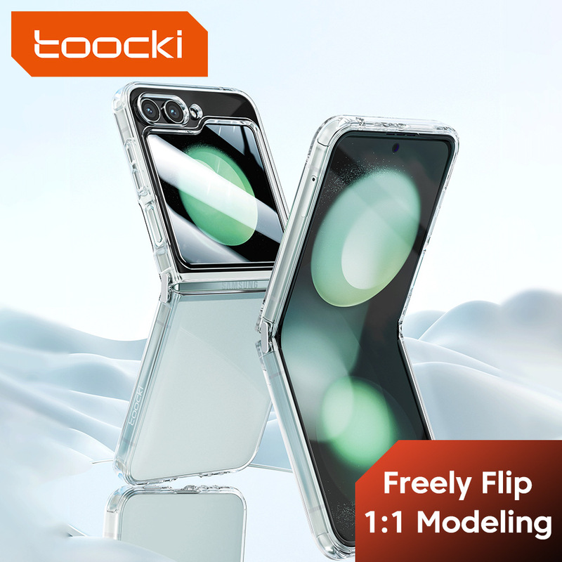 Toocki Mobile Phone Case Is Suitable for Samsung Galaxy Z Flip 6 -3 Fully Transparent Foldableing Protective Case