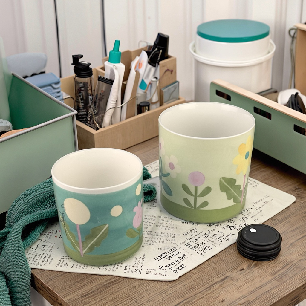 Selección estricta transfronteriza de flores europeas y estadounidenses, recipientes de almacenamiento de cerámica, peppermint, artículos de cocina para el hogar, recipientes de dulces de cerámica, peppermint