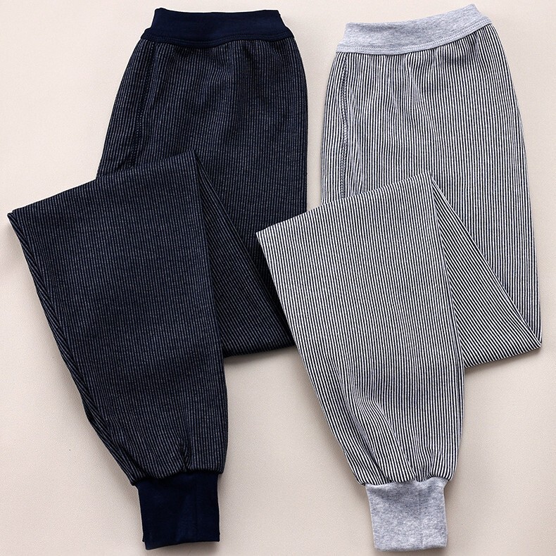 Cotton Men's Striped Long Johns Loose and Fat High Waist Leggings Middle-aged and Elderly Warm Pants Cotton Pants Long Pants Cotton Men's Striped Long Johns Loose and Fat High Waist Leggings Middle-aged and Elderly Warm Pants Cotton Pants Long Pants