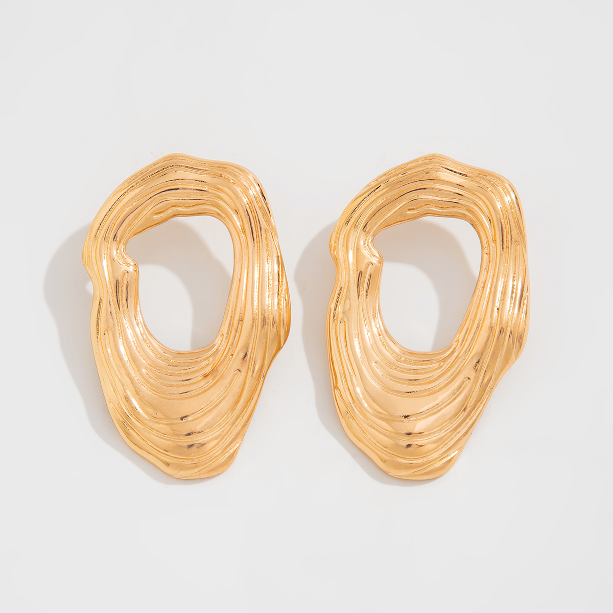 12g Weight Steel needle Ear Needle Material Drop Earrings, Ear Studs Classification 1 Pair Quantity Party, Street Occasion Alloy Material Geometric Pattern Women's Gender Polished Finish Plating Design Exaggerated, Punk Style 1 Pair Exaggerated Punk Geometric Plating Alloy Drop Earrings Ear Studs 8
