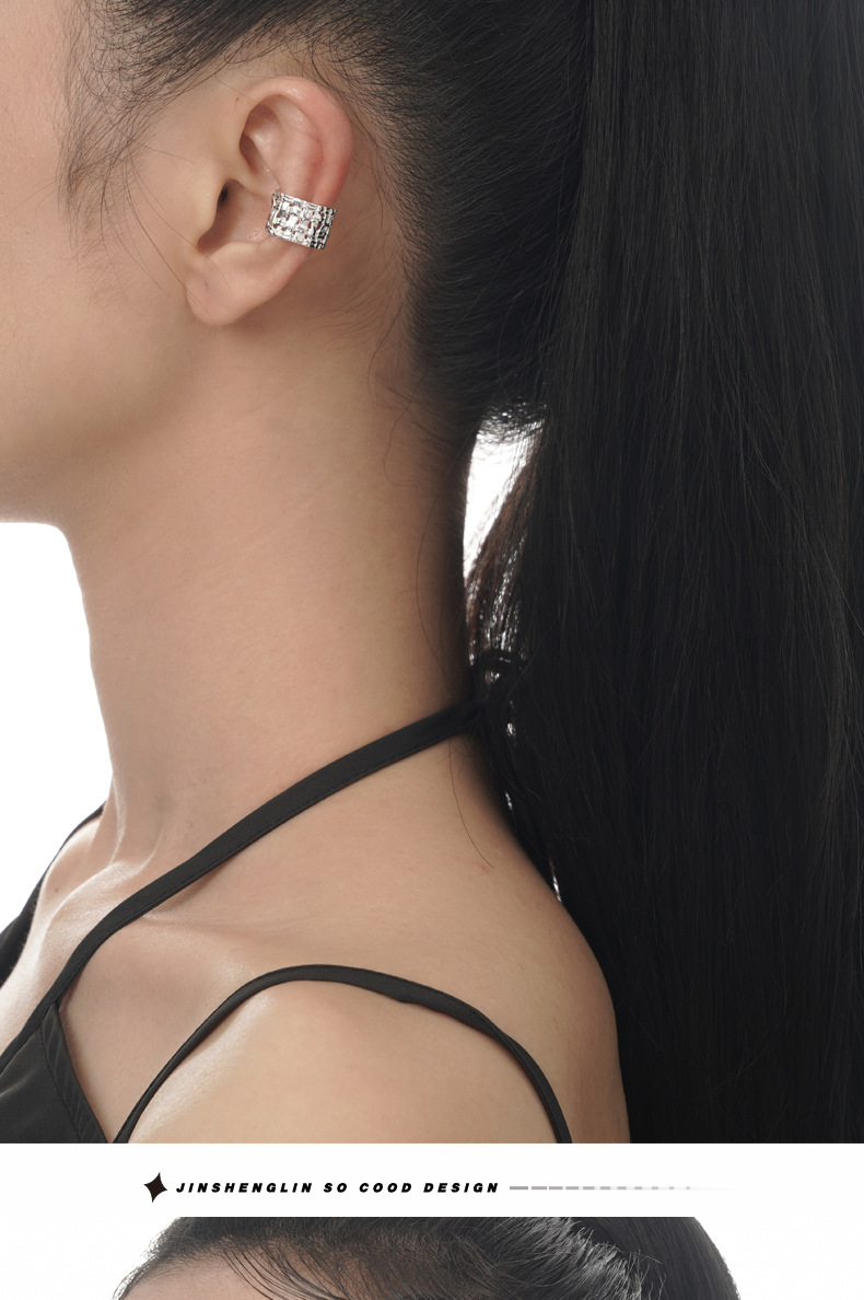 Daily Occasion 925 Sterling Silver Material 1 Piece 925 Sterling Silver C Shape Ear Cuffs