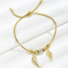 Bracelet stainless steel, golden jewelry, Korean style, internet celebrity