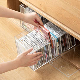 日本亚克力家用dvd碟片cd盒子光盘收纳盒箱塑料专辑游戏碟储存新