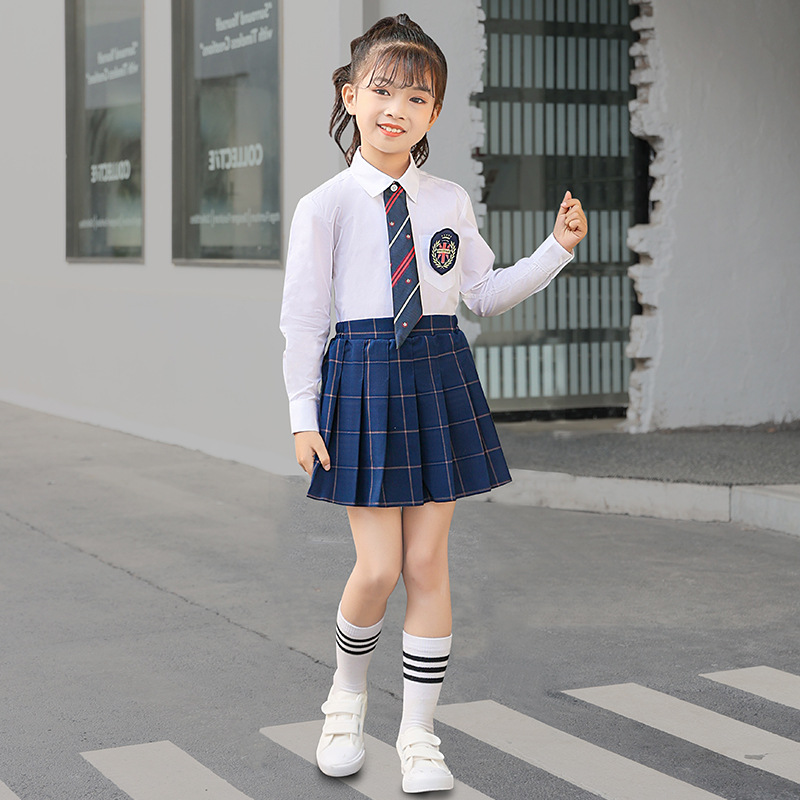 Nuevo uniforme escolar de jardín de infantes para niños foto de graduación 61 uniforme de rendimiento de coro uniforme de clase de estudiante de escuela primaria traje de falda de Liga