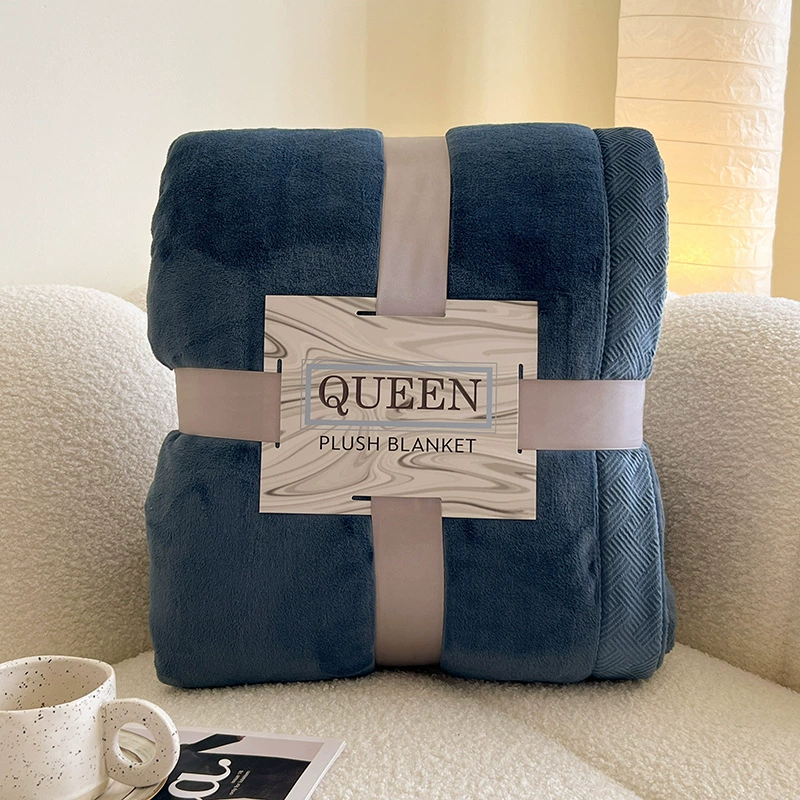 Duvet, coral flannel sofa for sleep, increased thickness