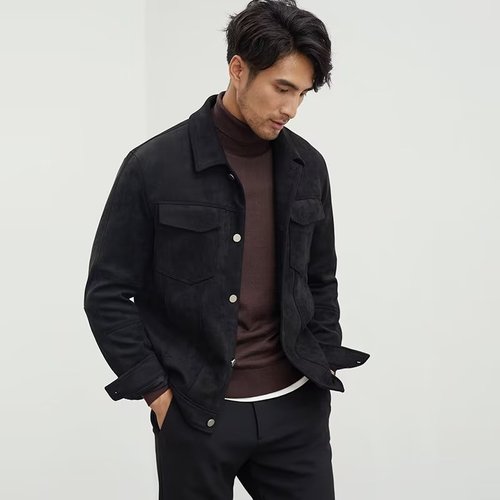 Mink Fleece Jacket for Men - Winter Trend Brand Fashion Collar Jacket - Loose Casual Top for Men