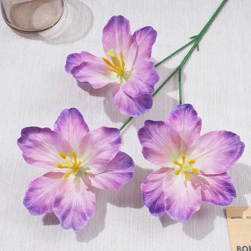 튤립 3개 - 보라색