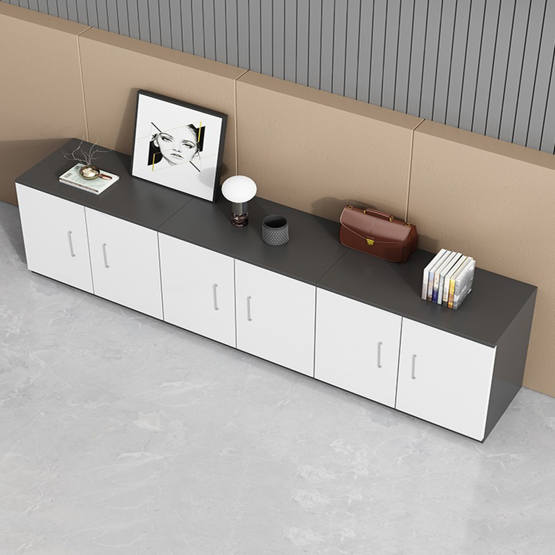gabinete de archivos de madera blanca gabinete de oficina partición simple moderna larga gabinete de almacenamiento de madera gabinete de almacenamiento