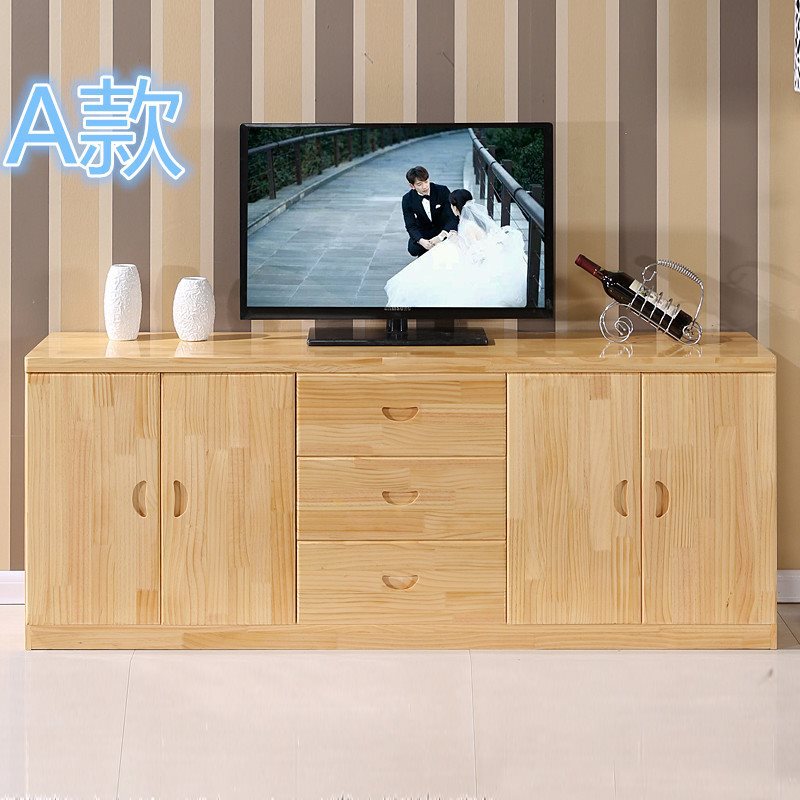 Free Shipping All Solid Wood Tv Cabinet Combination Pine Wood Tv Cabinet Simple Locker Low Cabinet Floor Cabinet Bedroom Cabinet Sideboard