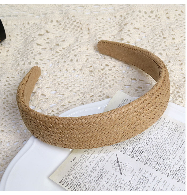Women's Gender Women's Retro Simple Style Solid Color Cotton And Linen Hair Band