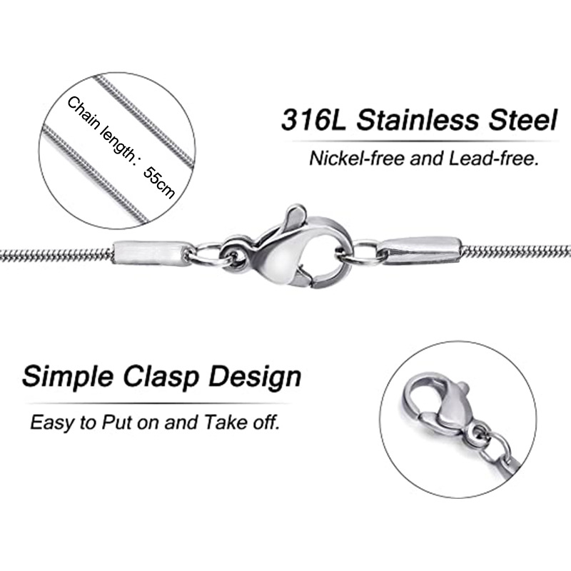 Fashion Solid Color Stainless Steel Plating Necklace 1 Piece