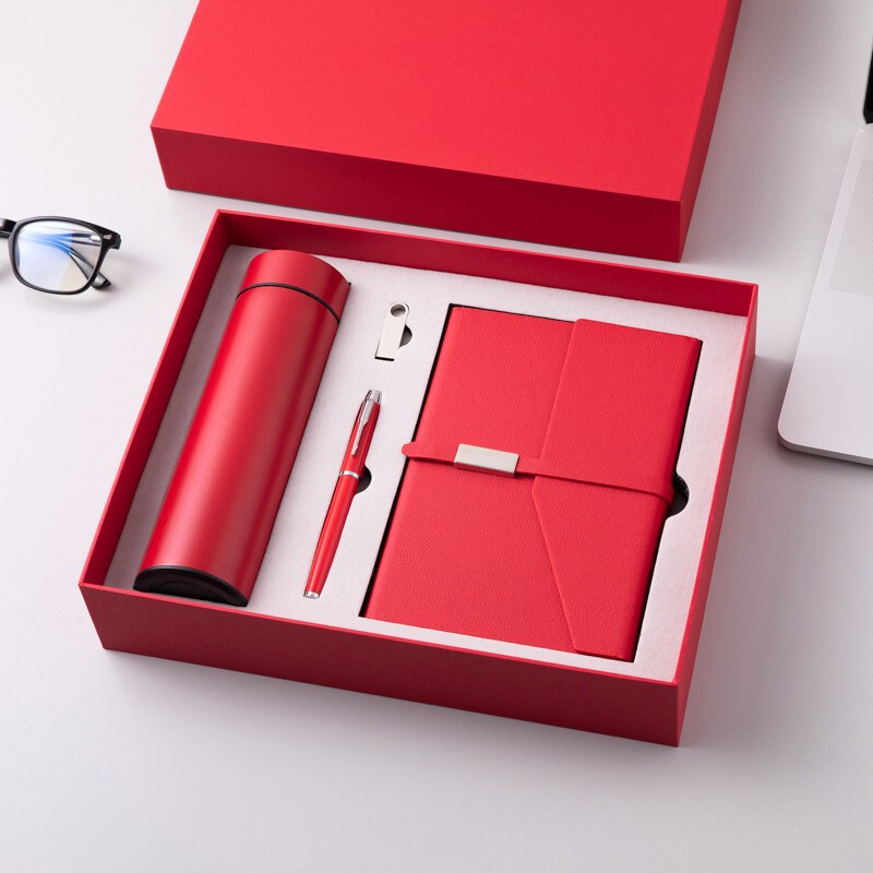 ビジネス a5pu ノートブックロック魔法瓶カップギフトボックスセットカスタムロゴ名刺ホルダー傘企業記念品|undefined