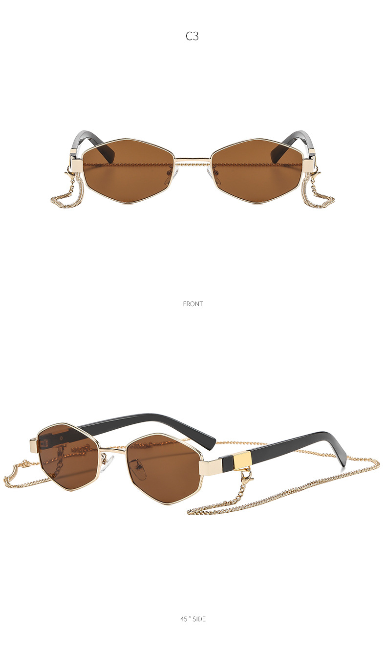 Modische Polygonale Sonnenbrille Für Damen Kleine Form_voghion.com