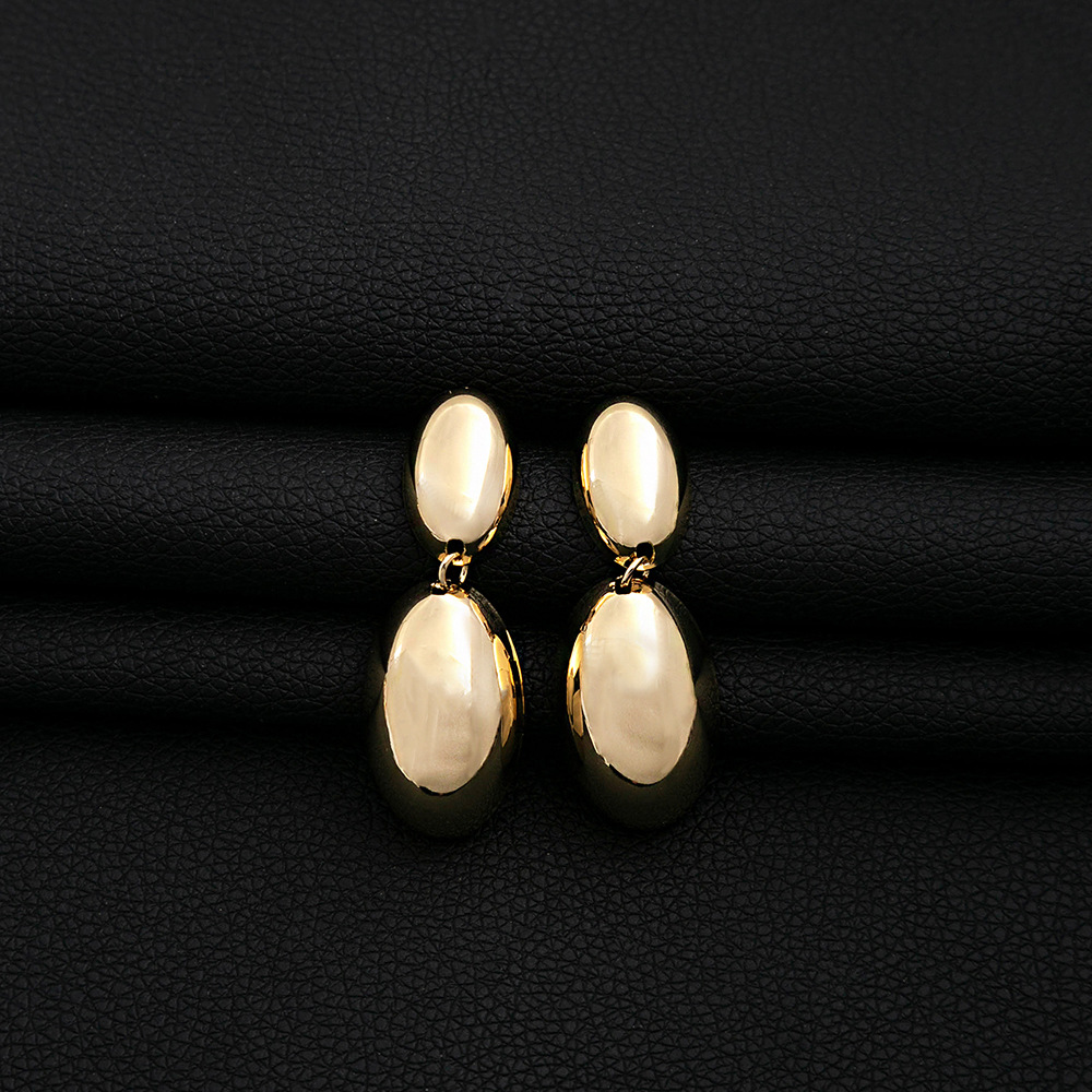 1 Paire Style Simple Géométrique Placage Le Fer Boucles D'oreilles display picture 29