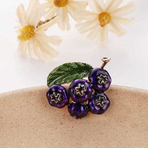 Creative new fruit brooch ins trendy anti-exposure oil dripping safety pin pitaya cherry durian collar pin for women