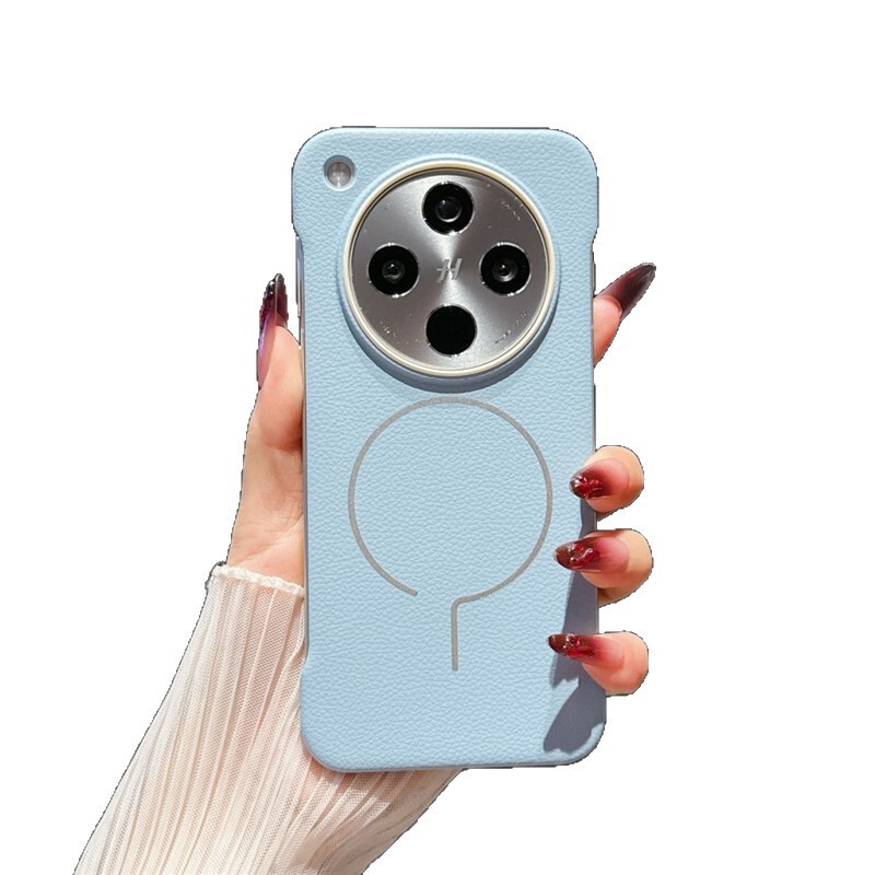 OPPOfindx8ultra 携帯電話ケースに適しています、ボーダーレスライチレザーパターン X8s 磁気保護カバー、オールインクルーシブで薄い|undefined