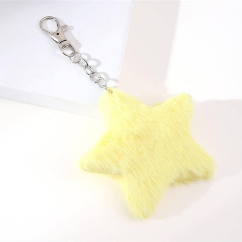 15g Weight Bag Pendant, Keychain Classification 1 Piece Quantity Daily, Street Occasion Imitation fur, Alloy Material Star Pattern Cute Style 1 Piece Cute Star Imitation Fur Alloy Bag Pendant Keychain 9