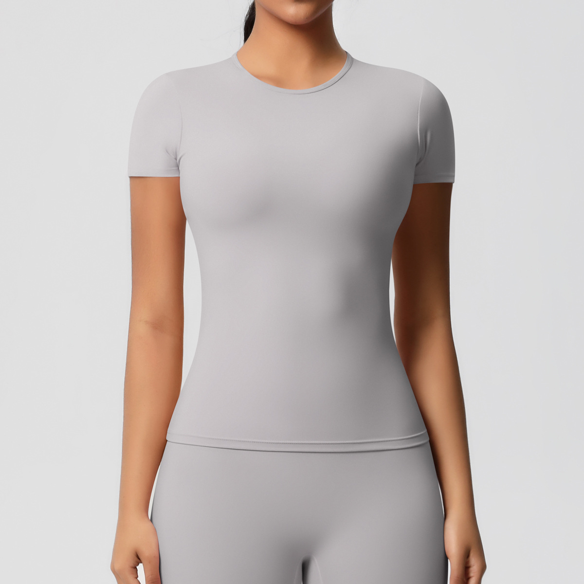 95g Weight Short Sleeve Sleeve Length Nylon, Spandex Fabric Type Regular Top Length T-shirt Tops Type Fitness, Yoga, Running Occasion Round Neck Neckline Solid Color Pattern Sport Style Style S, XL Size Sport Style Solid Color Nylon Spandex Round Neck Active Tops T-shirt 48