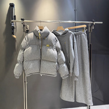 潮牌25ss秋冬新款logo装饰棉服三件套袖子可拆卸简约大方百搭