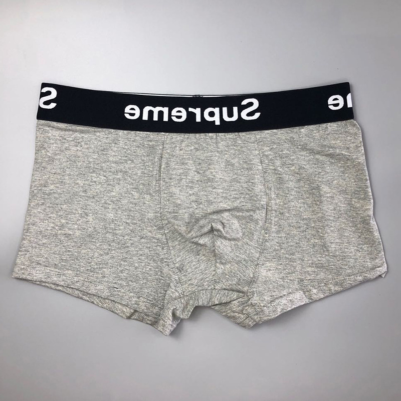 Ropa interior masculina de moda para estudiantes, color sólido, transpirable, que absorbe la humedad, pantalones de cuatro esquinas para jóvenes, bóxer personalizado: una pieza de generación 1