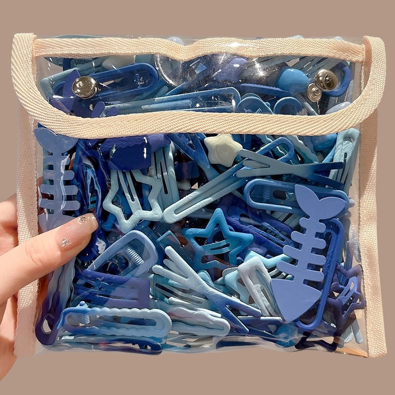 Klein azul clip para el cabello de mujer clip lateral de alto nivel sin marcas clip 2025 nuevo clip para el cabello clip de boca de pato