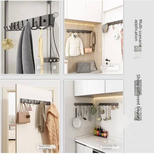 European-style thick hooks, space aluminum door back wall adhesive coat hooks, kitchen strong hooks, hotel storage hooks