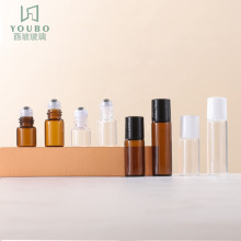小滚珠瓶 1-5ml走珠瓶小精油瓶茶色玻璃瓶透明分装瓶试用装