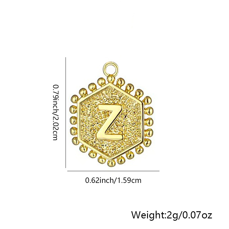 銅メッキリアルゴールド 26 英字ペンダントダイヤモンドネックレスイヤリングジッパーペンダント diy ジュエリーレターアクセサリー|undefined