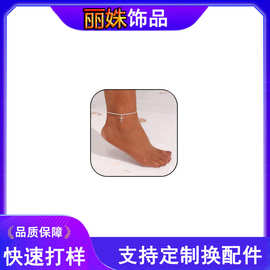 跨境女式脚链防水银十字架脚链简约时尚百搭饰品配饰