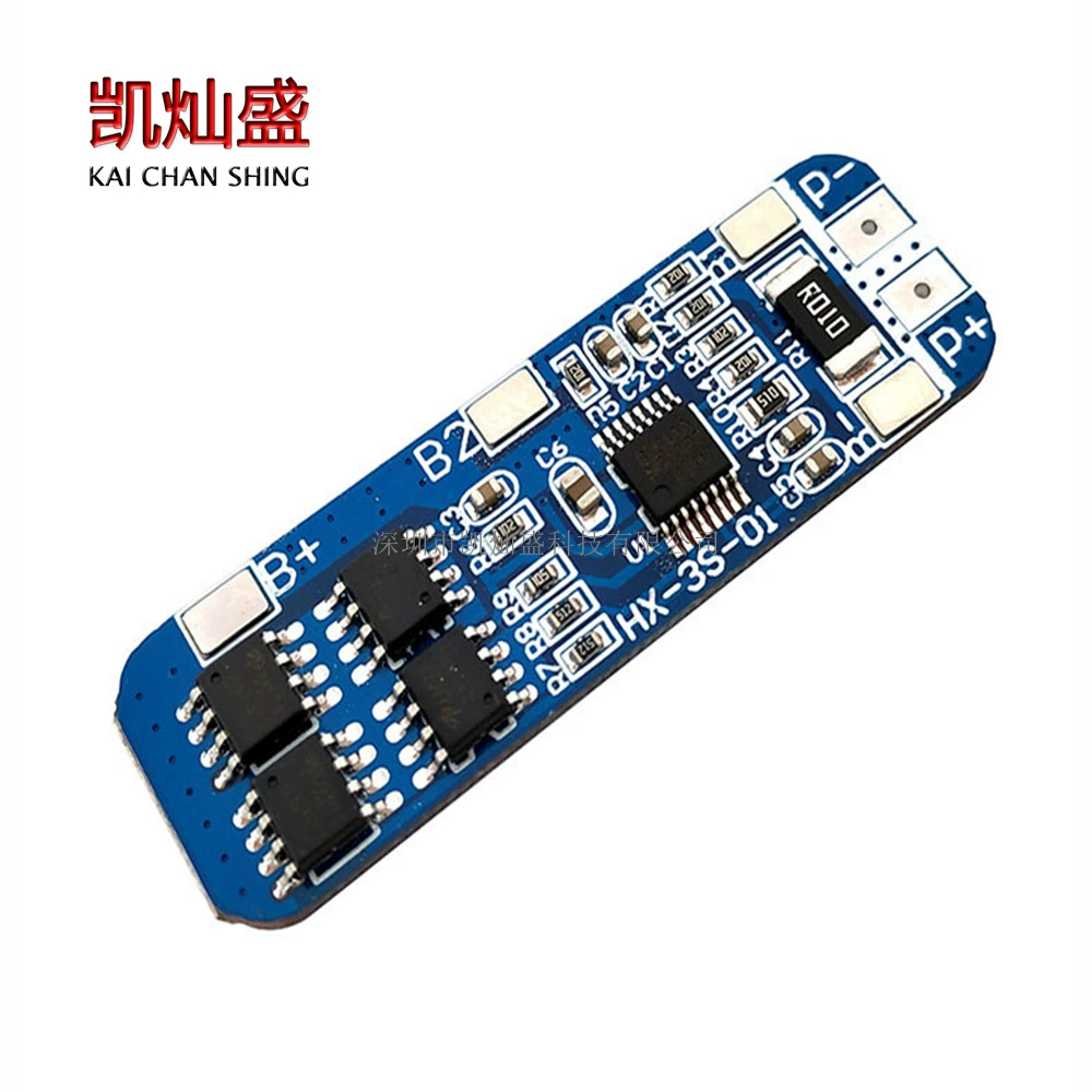 3 строки платы защиты литиевой батареи 12 В 18650 11,1 В 12,6 В Защита от перезарядки и переразряда, пик перегрузки по току 10 А