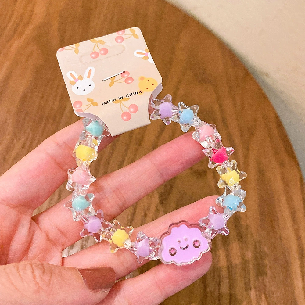 Cute cartoon children's beaded bracelet, accessory
