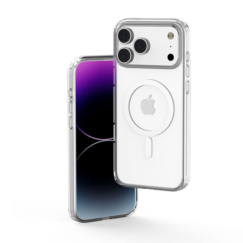 适用苹果17ProMax磁吸ai触摸按键iphone17手机壳透明全包保护套|undefined