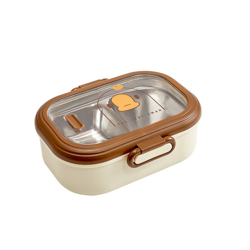 Stainless steel insulated lunch box, insulated bucket, microwave oven, cartoon children's special multi-grid lunch box with lid, food grade lunch box