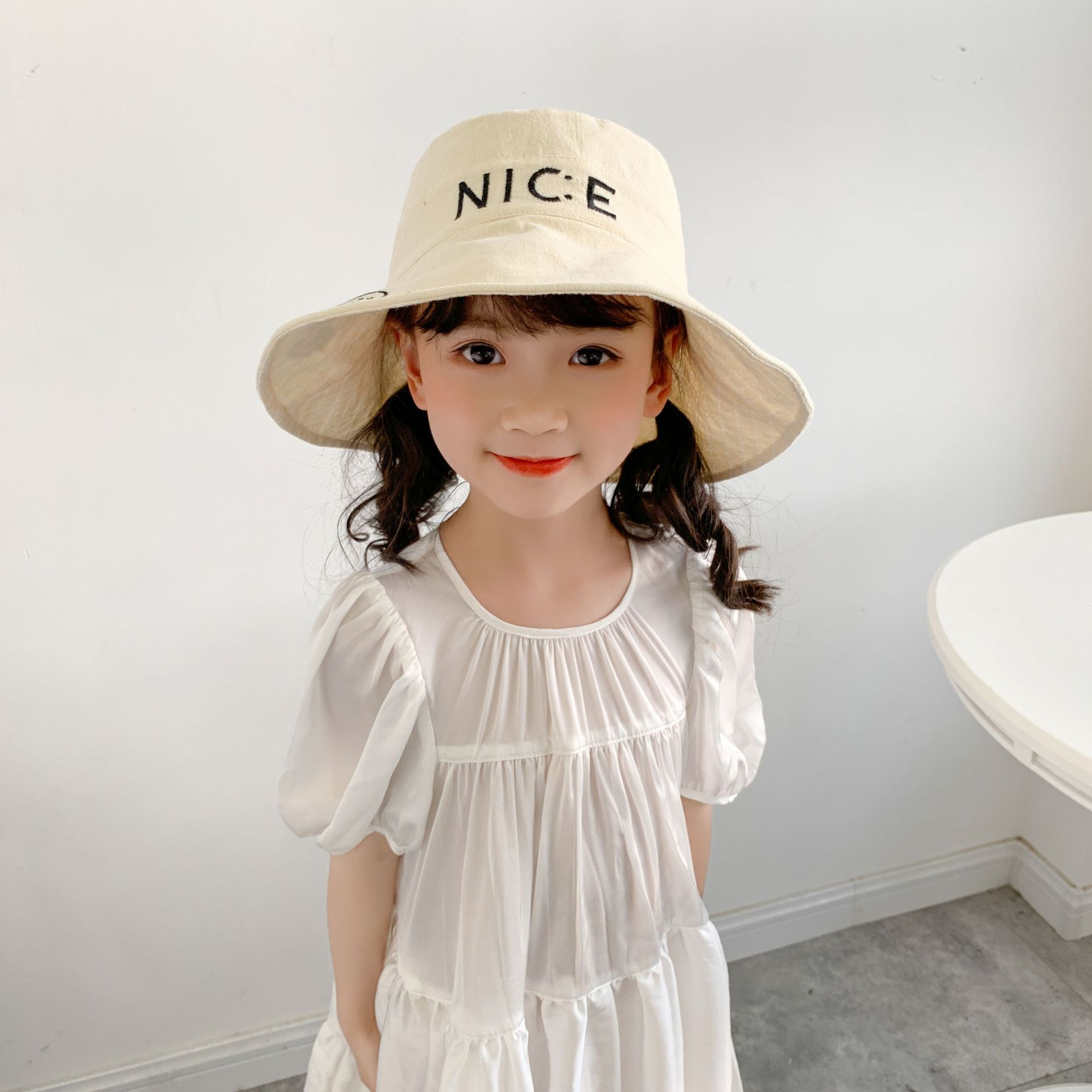 Fashion Embroidery Letter Children's Fisherman Hat display picture 2