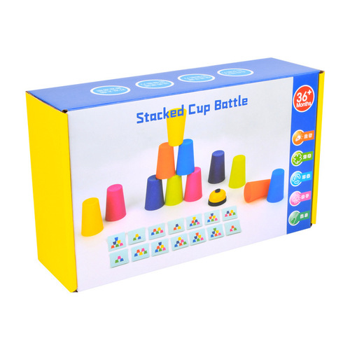 The same type of children's early education competitive stacking cup parent-child interactive tabletop game puzzle stacking cup wholesale toys
