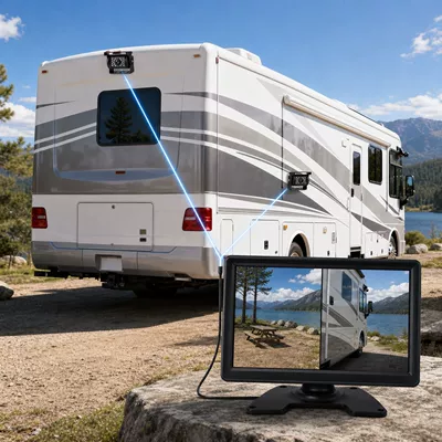 4K high-definition dual-camera monitoring: Car display