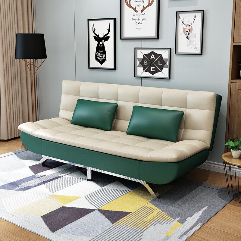 No-Wash Technology Cloth Sofa Bed Dual-Purpose Foldable Multi-Functional Double Three-Person Small Apartment Living Room Apartment Rental