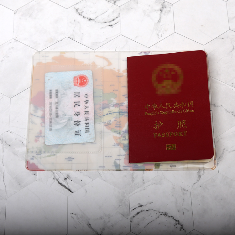 Unisex Basic Map Pvc Passport Holders display picture 6