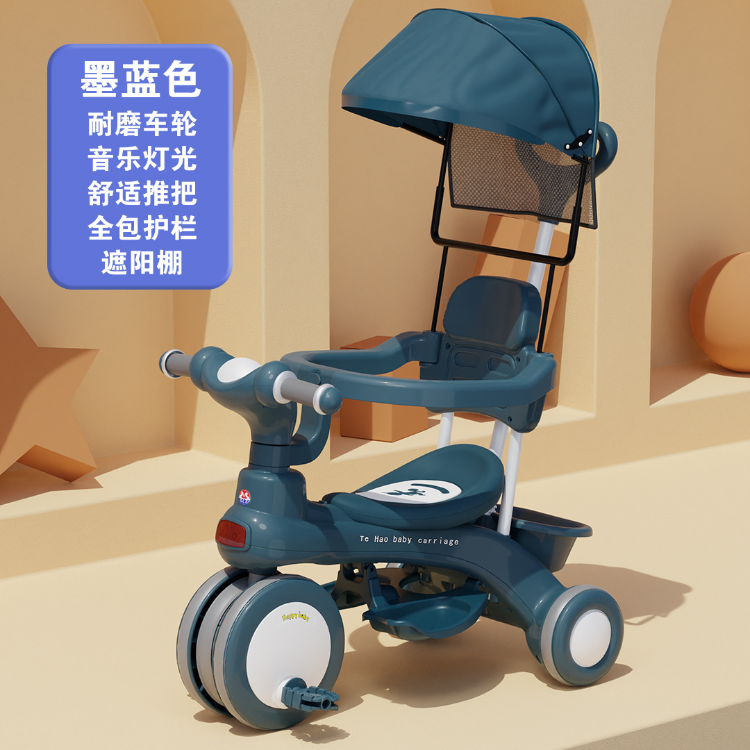 Triciclo para niños bicicleta multifuncional tres en uno 2 cochecito para bebés 1-3-6 años bicicleta de pedaleo para niños