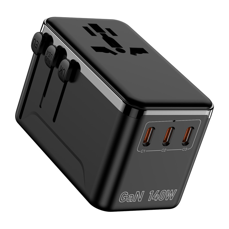 Global Travel Charger 140W Conversion Socket 3C1A Fast Charge Gallium Nitride GaN Multifunctional Adapter