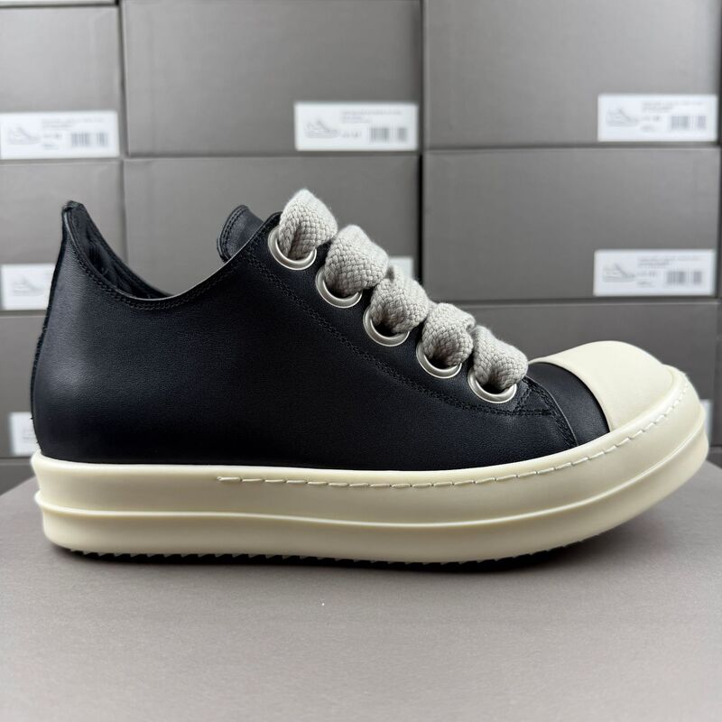Ro Thick Shoelaces High-Quality Sports Casual Shoes Unisex Tpu Cream-Colored Sole Sneakers Dark Style Versatile Trendy
