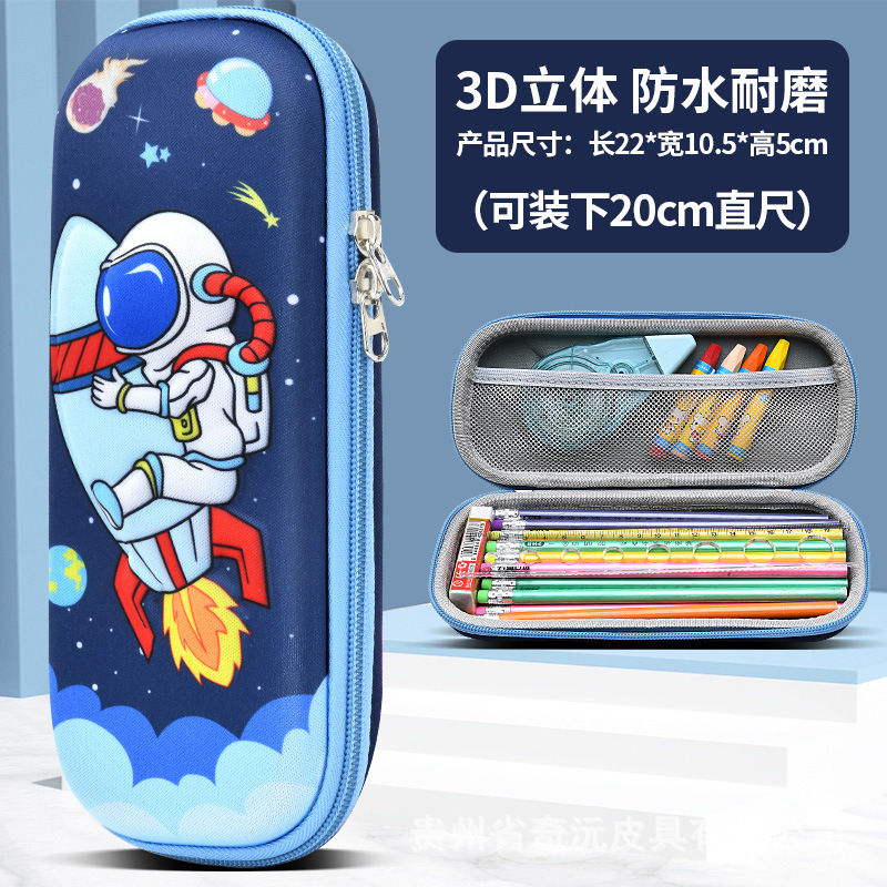 EVA papelería caja de lápices 3D tridimensional de doble capa de gran capacidad de dibujos animados niños estudiante impermeable resistente al desgaste LOGOTIPO conjunto Premio