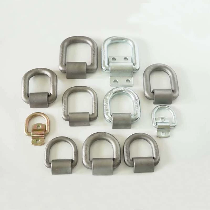 Сварное D-образное кольцо G80, высокопрочное кованое D-образное кольцо, подъемное кольцо с пружинным кольцом, цельное кованое соединительное кольцо.