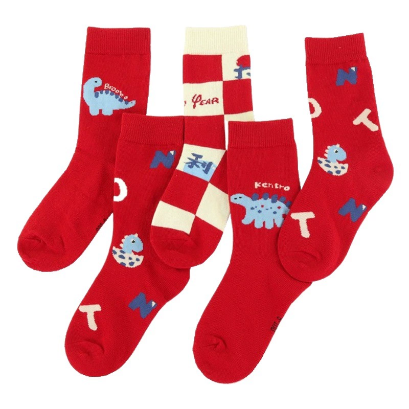 Детские носки с шестью пальцами оптом, 25 пар, осенне-зимние, из плотного чесаного хлопка, для детей среднего и старшего возраста, для мальчиков, длинные носки, класс А, плотный хлопок