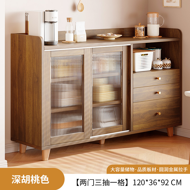 Fábrica directa japonesa gabinete de comedor contra la pared de madera sólida sala de estar armario de té cocina armario de almacenamiento