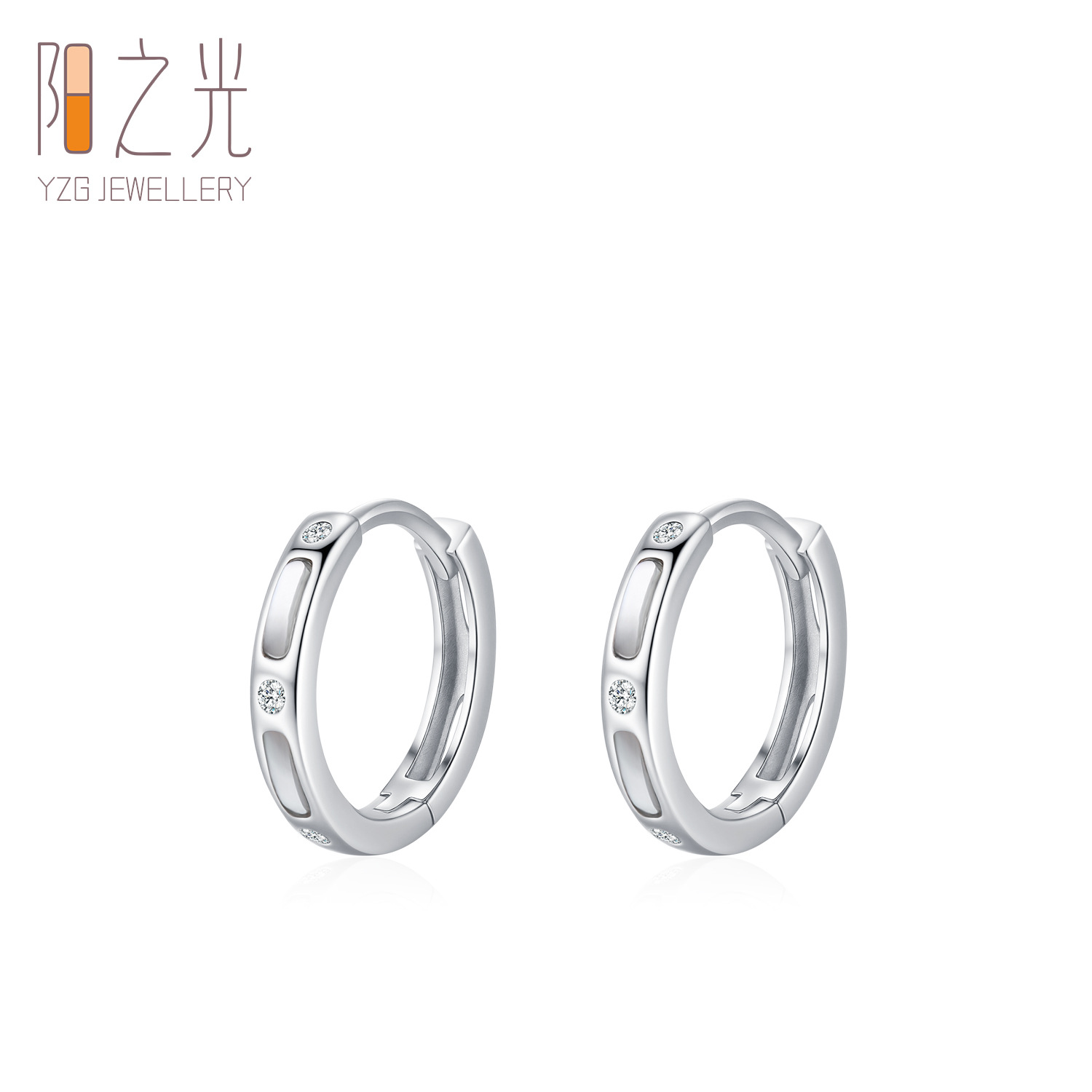 trend fashionable geometric design brand earrings with zircon