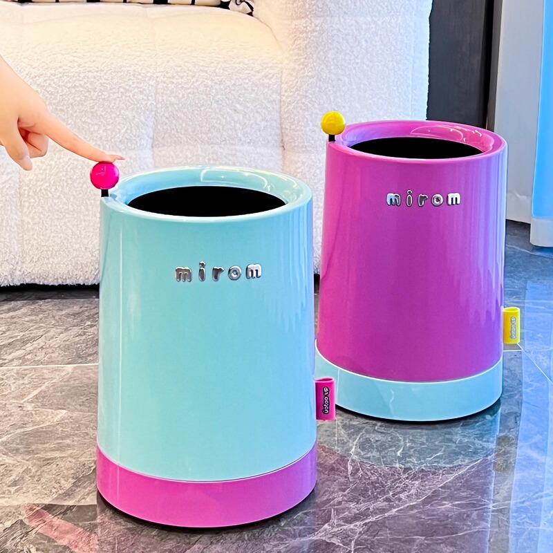 Trash Can for Home Use, 2025 New Model, Large Storage Bin for Living Room and Bathroom, with Hidden Wheels, Movable Trash Can for Home Use, 2025 New Model, Large Storage Bin for Living Room and Bathroom, with Hidden Wheels, Movable