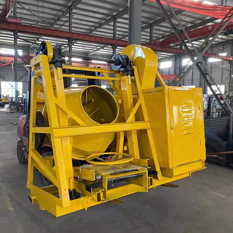 Mezcladora de rodillo diesel de mortero de hormigón autoalimentado tipo tambor para mezcladora de hormigón totalmente automática image 5