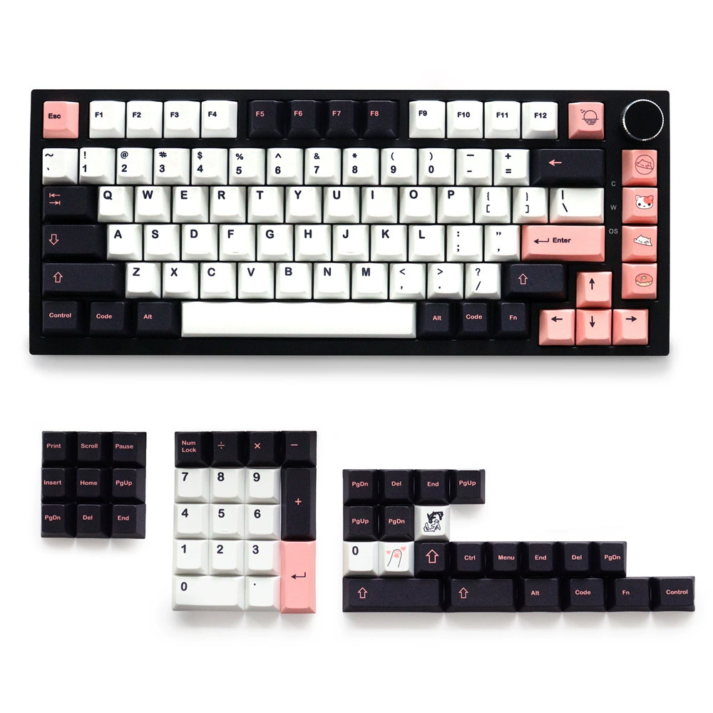 GMK Olivia кейкепы розовые оригинальная высота PBT сублимация маленький полный набор колпачков для механической клавиатуры 64/87/104