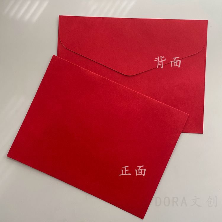 信封C6 7号 西式三角口欧式红色黑色透明纸 照片纸袋批发